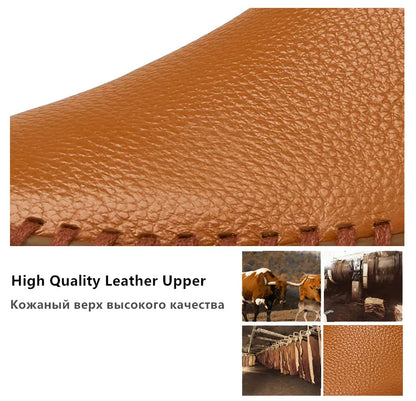 New Summer Breathable Men Loafers Handmade Leather Men's Driving Shoes Luxury Brand Flat Casual Shoes Soft Breathable Men Shoes