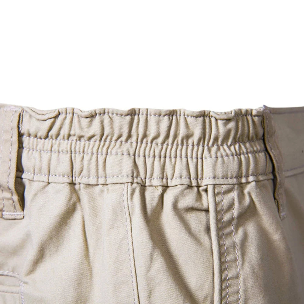Summer 100% Cotton Solid Shorts Men High Quality Casual Business Social Elastic Waist Men Shorts 10 Colors Beach Shorts