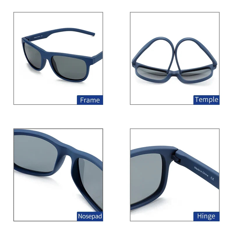 TR90 Polarized Sunglasses For Men Driver Driving Shades Sun Glasses Classic Square Mirror UV400 Protection Sunglasses