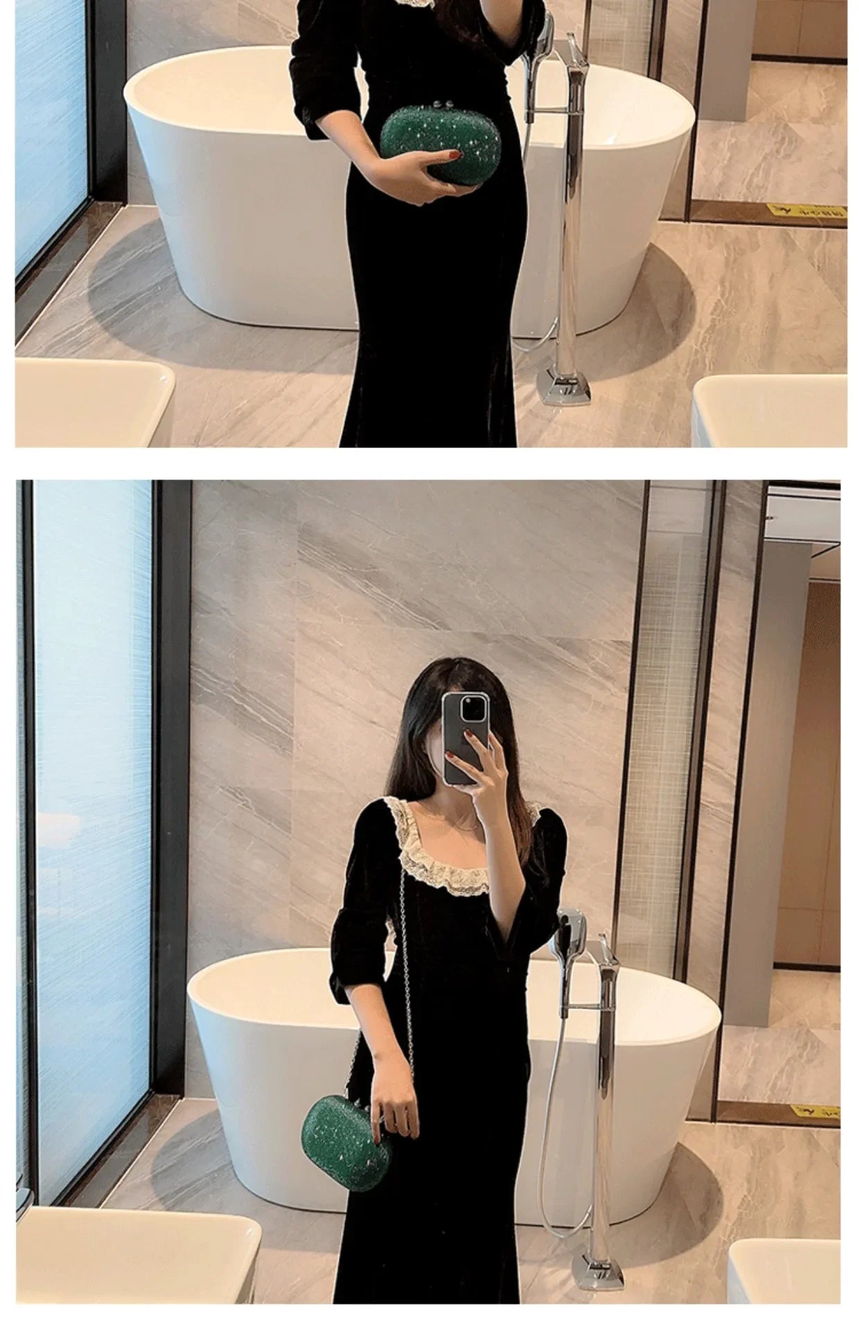 Fashionable Diamond Encrusted Evening Clutch Women's Handbag Luxury Oval Shape Ball Gown Purse Korean Style Hard  Handbag