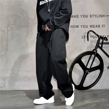 Japanese Vintage Casual Baggy Pants Mens Clothing High Quality Trend Straight Pants Fashion Loose Trousers Streetwear Pants Male