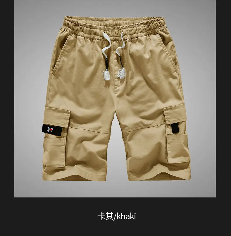 Mens Summer New Trendy Brand Five Point Cropped Pants High Quality Cargo Shorts Mens Plus Size Sports Casual Fashion Shorts