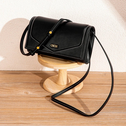 Magnetic Buckle Folding Small Square Bag Classic Women's 2026 Autumn Solid Color Simple New Single Shoulder Crossbody Bag