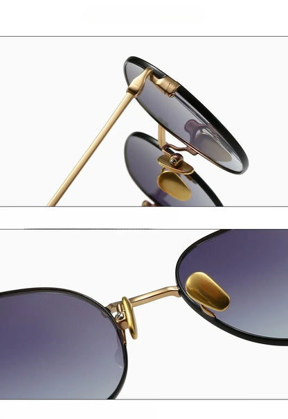 Pure Titanium Ultra Light  Round Women Sunglasses Fashion Outdoor Sports UV400 Men Sunglasses Can Be Paired Prescription Lenses