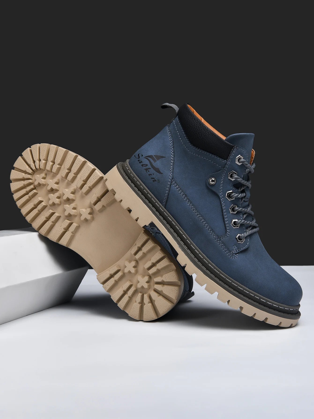 Handmade Men Boots Autumn Outdoor Hiking Boots Ankle Winter Leather Shoes Sneakers Hombres Botas High Top Footwear Anti Slip