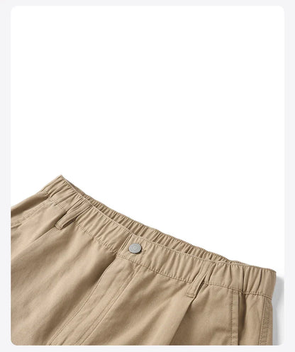 2026 Summer New Oversize 215gsm Tencel Lyocell Blend Fabric Cargo Shorts Men Fashion Outdoor Wear