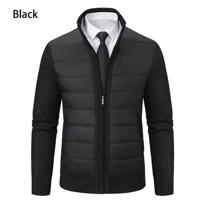 Men Cardigan Sweater Coat 2025 Autumn Winter Korean Warm Thickened Stand Collar Zipper Solid Casual Jacket Fashion Men Clothing