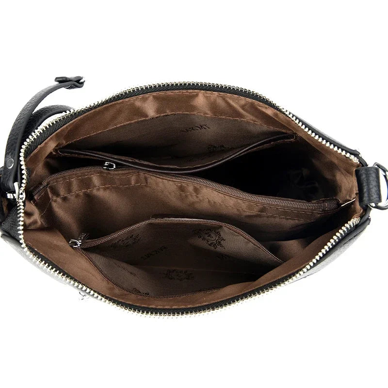 New Luxury Designer Handbag Solid Color PU leather Women Shoulder Bag Casual Crossbody Bags for Women New Zipper Messenger Bag