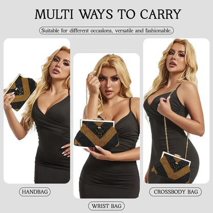 Italian Shoes and Bags Matching Set 2024 Silver Color Rhinestone Fashion High Heels for Women Pointed Toe Pumps