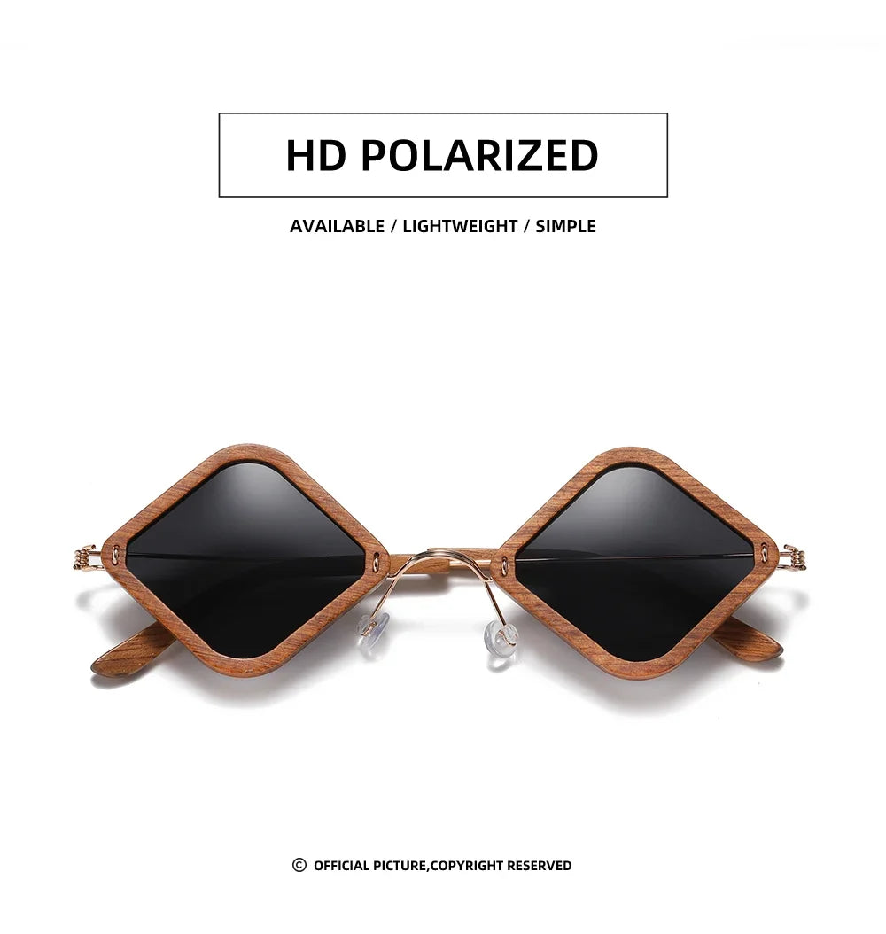 Wooden Aduit Sunglasses Brazilian rosewood Handmade Polarized Glasses Mirror Coating Lenses Eyewear With Gift Box 2105