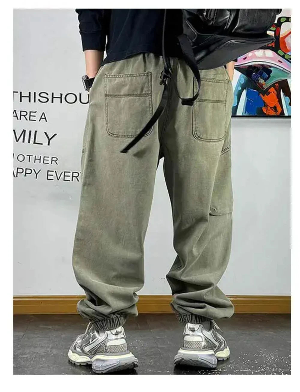 Japanese Streetwear High Quality Baggy Cargo Pants Harajuku Casual Men Clothing Plus Size Joggers Fashion Loose Work Trousers