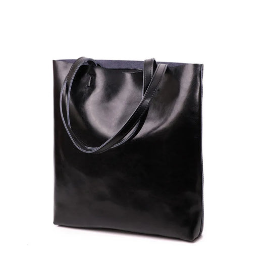 2024 Office Hand Shoulder Bags For Women Tote Cow Leather Bag Ladies Genuine Leather Handbags Big Women Bag Large Vintage Female
