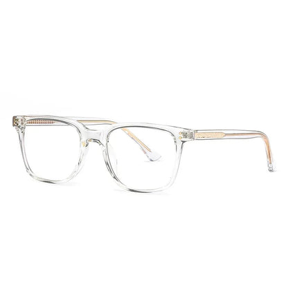 Men's Square Classic Eyeglass Frames Myopia Hyperopia Anti-Blue Light Reading Glasses Customizable Prescription PFD2082