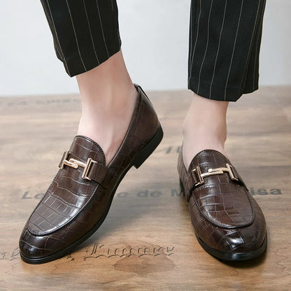 2024 High Quality Casual Leather 38~48 Designer Mens Dress Wedding Black Fashion Office Business Loafers Formal Shoes for Men