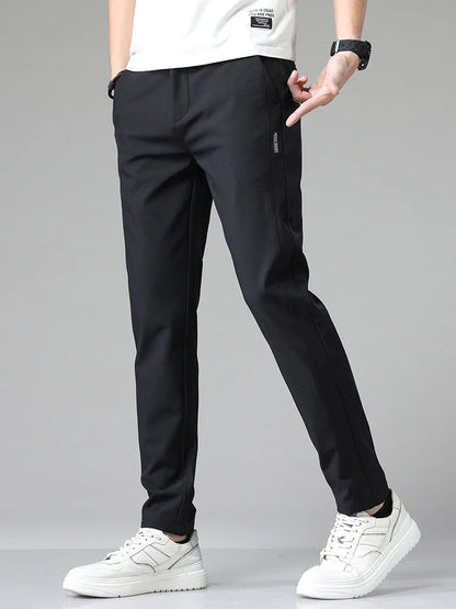 Spring Summer Ultra-thin Men's Stretch Slim Straight Casual Pants High Quality Fashion Breathable Golf Sports Trousers