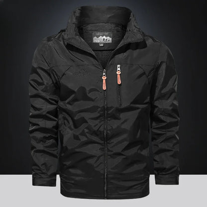 Windbreaker Men Tactical Jacket Waterproof Outdoor Hooded Coat Sports Military Field Climbing Thin Outwear Streetwear Coat