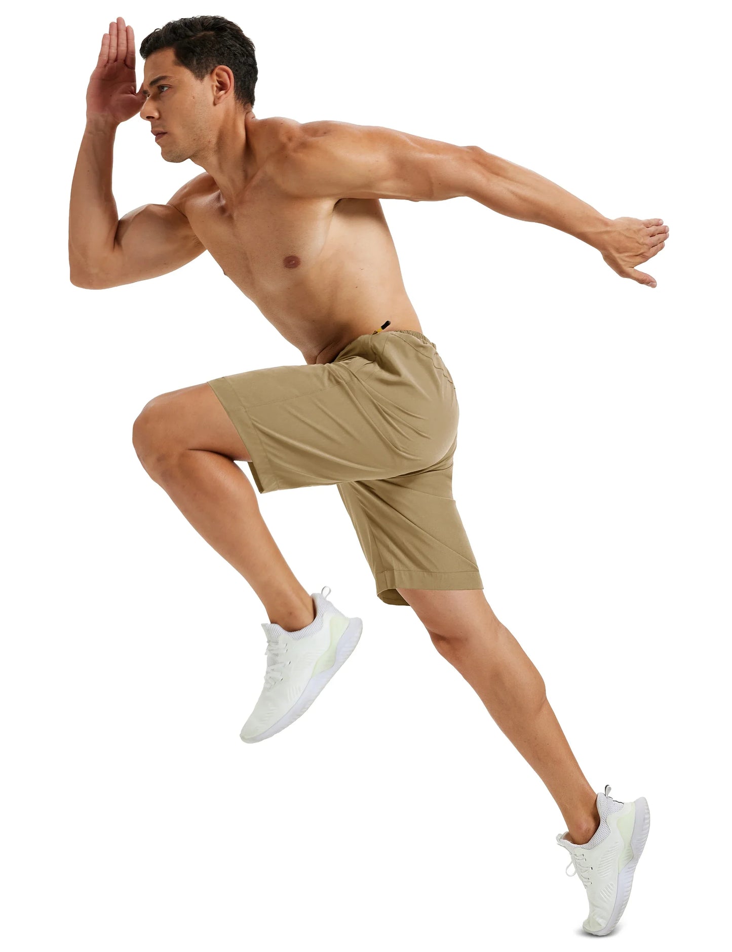 Mens Hiking Shorts Summer 7" Quick Dry Lightweight 3 Zipper Pockets Workout Gym Fitness Athletic Running Shorts Male