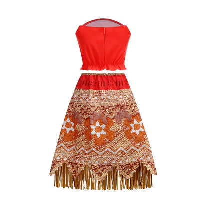 New Movie Moana 2 Girl Dress 2026 Halloween Party Ocean Adventure Costume Princess Clothes Children Vaiana Outfit Dress