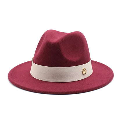 New Fedora Hat for Women Winter Elegant Fashion Formal Wedding Decorate Church Cap Panama Party Jazz Hat Chapeau Femme