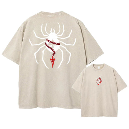 Vintage Anime Hunter X Hunter Acid T Shirt Graphic Print Tees Men Women Manga Street Washed 100% Cotton T Shirts Unisex