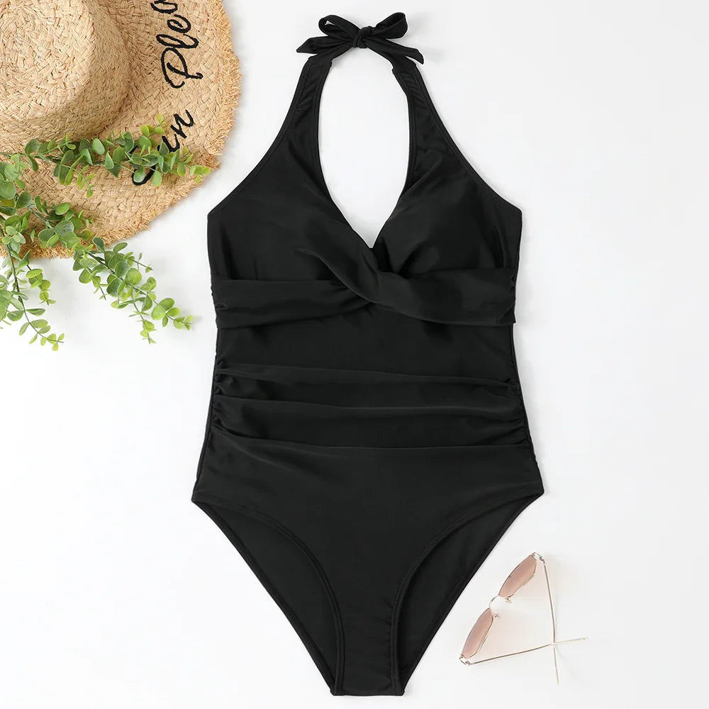Summer Sexy One Piece Large Size Swimwear Push Up Women Plus Size Swimsuit Closed Bodysuit Female Bathing Suit Pool Beachwear