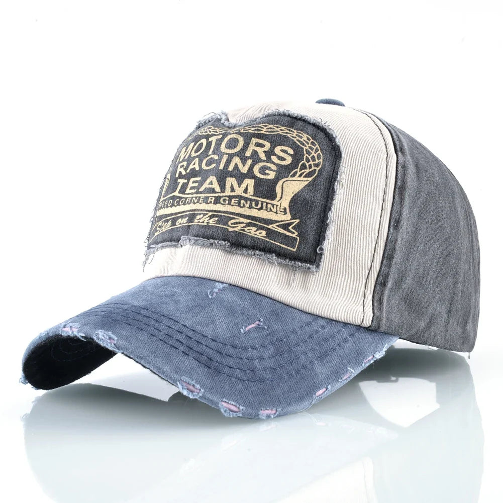 Vintage Washed Denim Baseball Cap For Men And Women Snapback Trucker Hat With Letter Patch Spring Autumn Unisex Hip Hop Cap