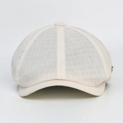 Spring Summer Breathable Mesh Newsboy Caps Men Woman Casual Beret Flat Ivy Cap Soft Solid Driving Fashion Peaked Cap Unisex