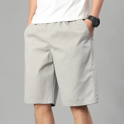 Men's Elastic Waist Casual Shorts Summer Light Weight Sweat Shorts Relaxed Fit Work Shorts Loose Casual Jogger Short