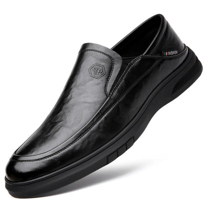 2026 Spring Business Casual Shoes for Men Solid Color New Designer Half Slippers Shoes Male Fashion Soft Sole Leather Shoe Man