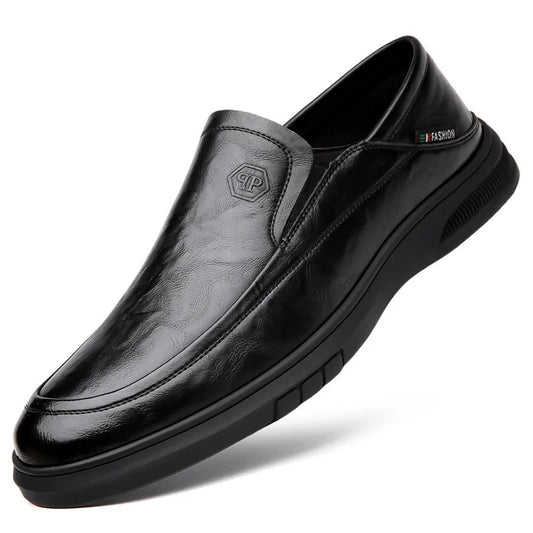 2026 Spring Business Casual Shoes for Men Solid Color New Designer Half Slippers Shoes Male Fashion Soft Sole Leather Shoe Man