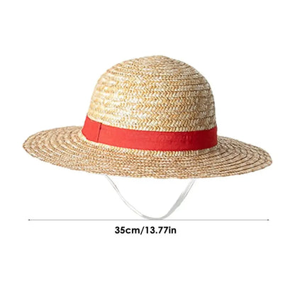 31cm/35CM NEW Straw Hat Festivals Party Cosplay Props Sun Protection Hat Parent-child Summer Sun Straw Beach Hat For Men Women