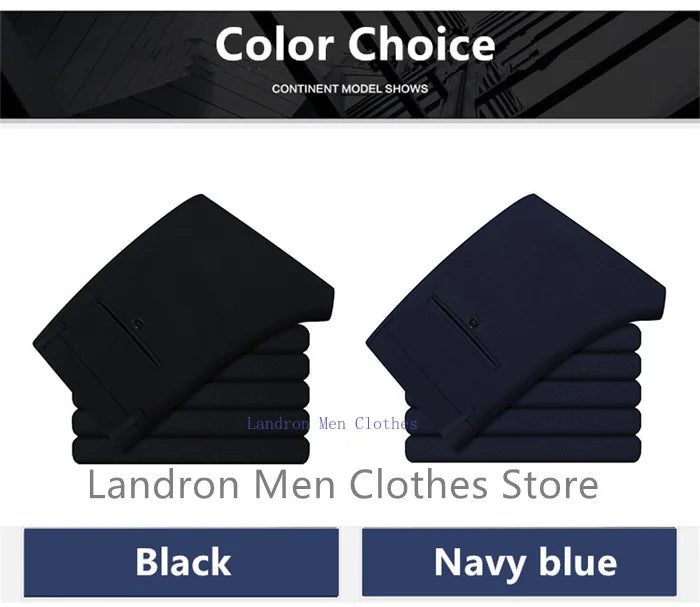 Formal Dress Suit Pants Tall Men 190CM Business Black Blue Plus Size 40 42 44 46 Extra Long Lengthened Straight Office Trousers