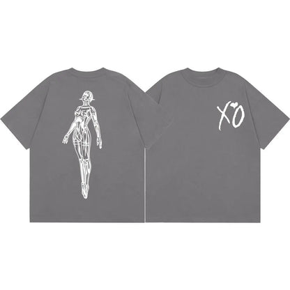 Rapper The Weeknd Merch T-shirt Men Women Clothing Fashion Hip Hop Short Sleeve T-shirts Summer Casual Loose 100%cotton T Shirts