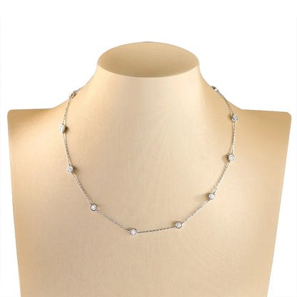 3-5mm Bubbles All Moissanite Diamond Necklace for Women D Color Female Party Pendant 100% 925 Sterling Silver Wholesale