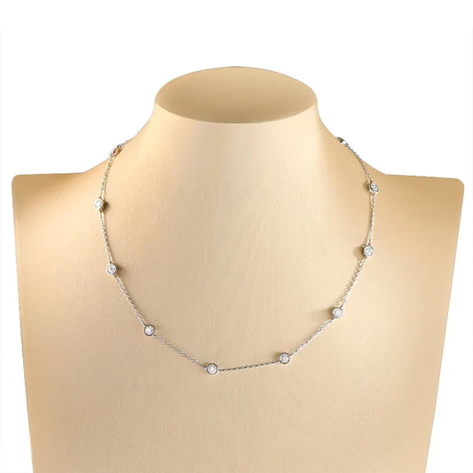 3-5mm Bubbles All Moissanite Diamond Necklace for Women D Color Female Party Pendant 100% 925 Sterling Silver Wholesale
