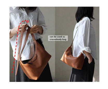 New Arrival Underarm Bag Women Genuine Leather Crossbody Bag Fashion Female Nylon Handbag Luxury Messenger Purses