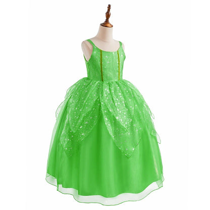 Girls Elsa Anna Dress Children Princess Carnival Dress Kids Jasmine Rapunzel Pageant Flower Disguise Birthday Cosplay Costume