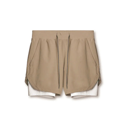 Fashion Gym Shorts for Men Clothing Casual Sweatpants Outdoor Running and Cycling Breathable Double-layer Shorts Men