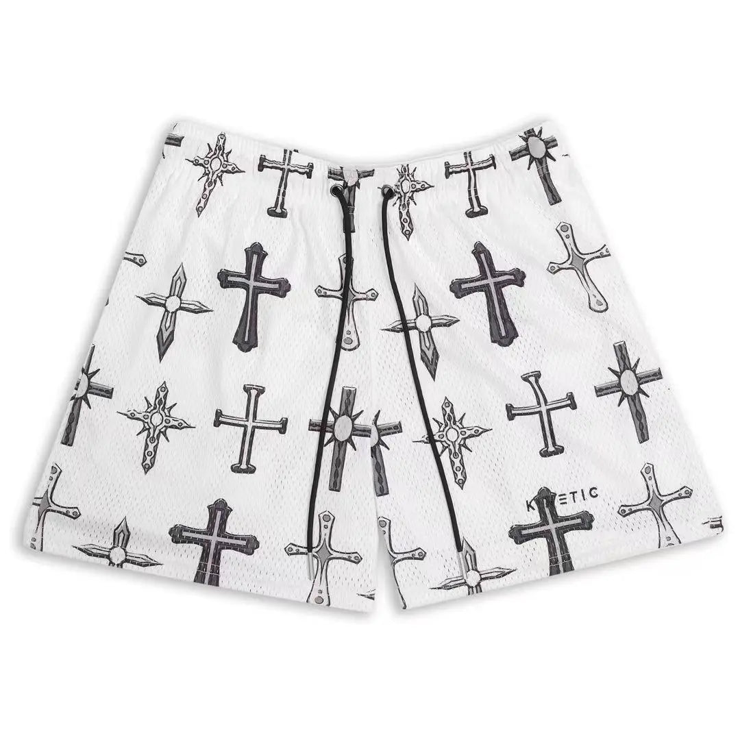 Summer Mens Sports Gym Fitness Running Basketball Short Pants Quick Dry Mesh Trend Jogger Beach Casual Motorcycle Shorts