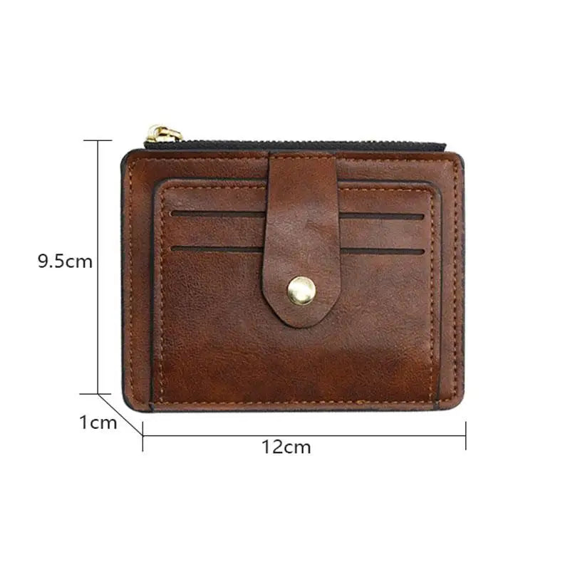 2026 Luxury Small Men's Credit ID Card Holder Wallet Male Slim Leather Wallet with Coin Pocket Brand Designer Purse for Women