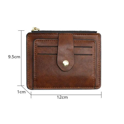 2026 Luxury Small Men's Credit ID Card Holder Wallet Male Slim Leather Wallet with Coin Pocket Brand Designer Purse for Women