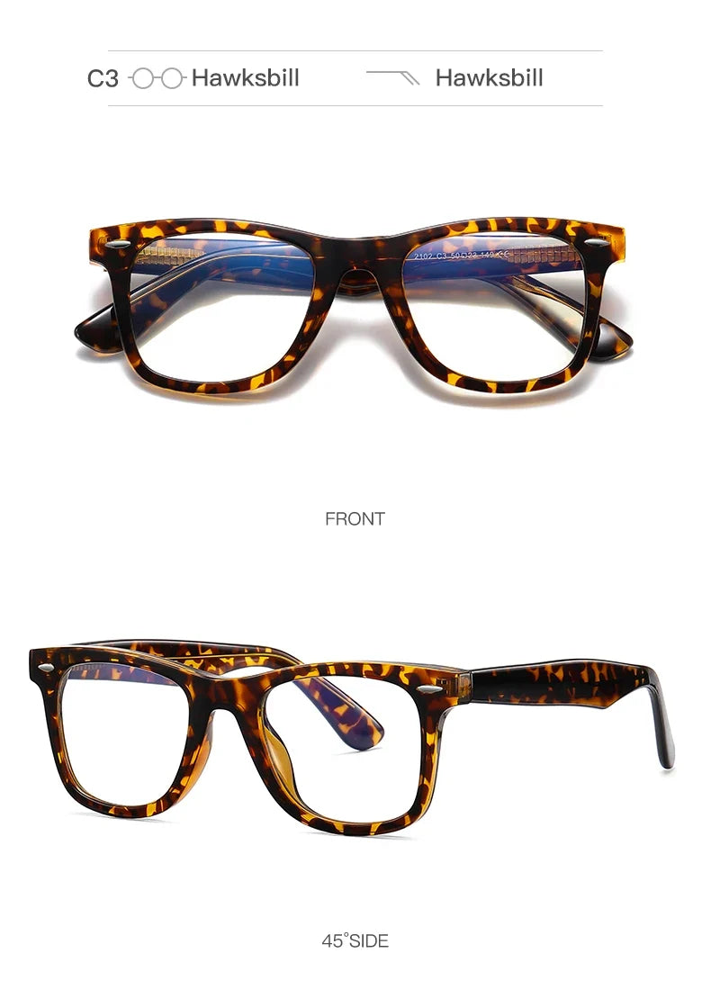 Personalized Fashion New Design Geometric Polygonal Reading Anti Blue Light Glasses Customizable Prescription PFD2102