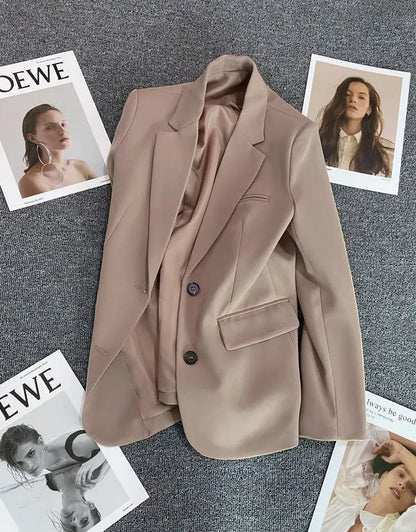 New Spring Suit 2025 Suit Jacket for Women with Small Temperament and High-end Feel Loose Casual Chic Elegant Fashion Coat Top