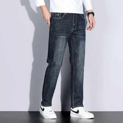 Big Tall Clothes Men's Jeans Extral Long Leg Length Straight Denim Pant Male Lengthened Trouser Slim Thin 190cm 200 Cm 120cm 110