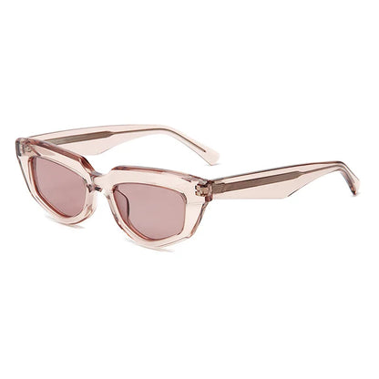 Fashion Retro Small Frame Cat Eye Women Polarized Sunglasses Trendy Personality Multilateral 3D Acetate Men SUN Glasses UV400