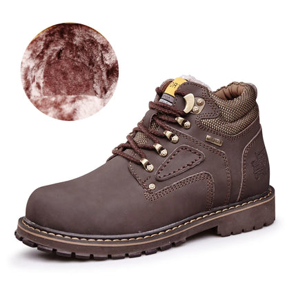 Natural Cow Leather Men’s Women Boots Handmade Retro Winter Autumn Shoes Ankle Snow Boots for Men Top Quality Shoes Dropshipping