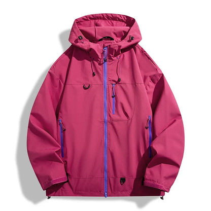 Men Women Waterproof Hiking Jacket Trekking Camping Mountaineering Windbreaker Unisex Outdoor Sport Windproof Rain Coat