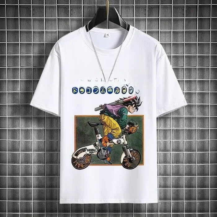 2026 Summer Dragon Ball Z Summer Trendy Short Sleeve Loose Fit T-Shirt Collaborative Release Bird Mountain Memorial Anime Goku