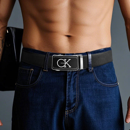 Men's Luxury Designer Belt - Automatic Alloy Buckle with 3.5cm Genuine Leather Belt for Business Suits Casual Belt Men
