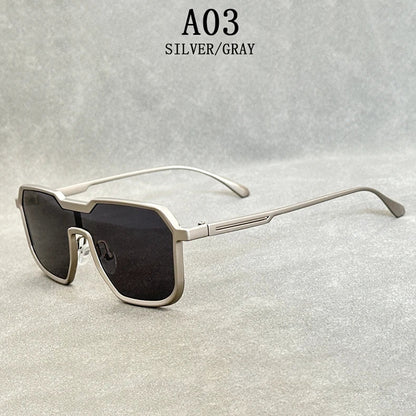 Heavy Metal Sunglasses For Men Steampunk Fashion Glasses Vintage Shades Retro Square Gafas De Sol Hombre Lunette De Soleil Homme